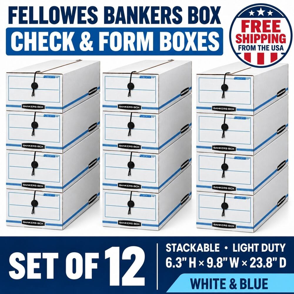 Bankers Box Liberty Check and Form Boxes, Case of 12, Fellowes #22